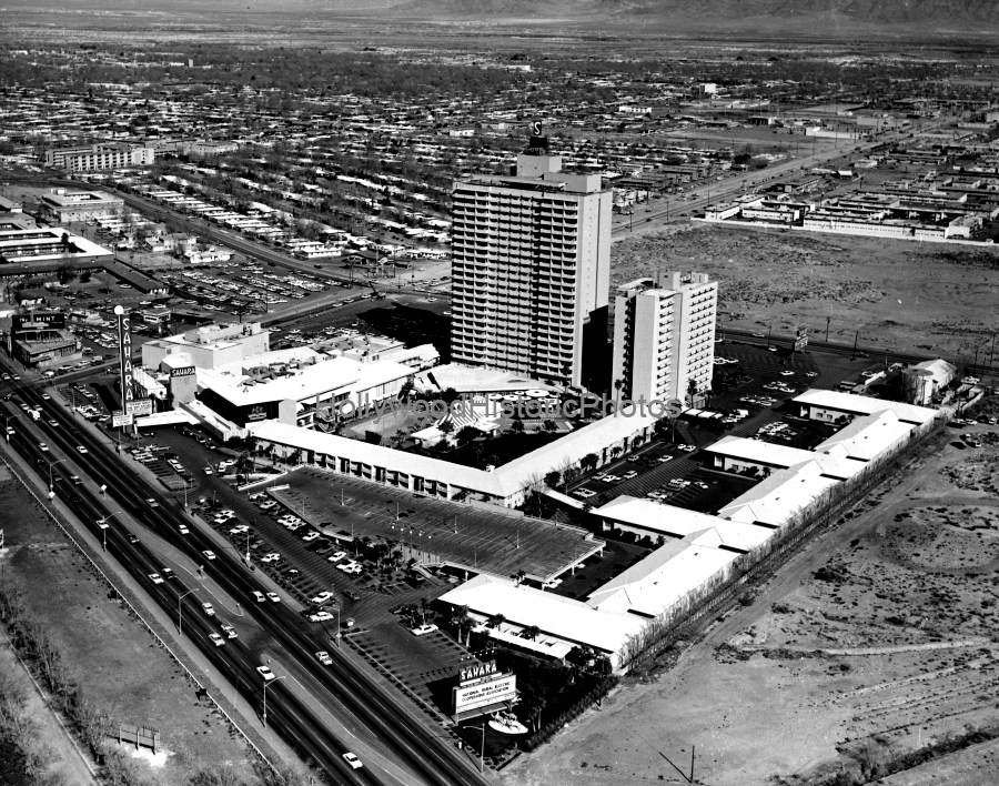 Sahara Hotel & new hotel Tower 1966.jpg